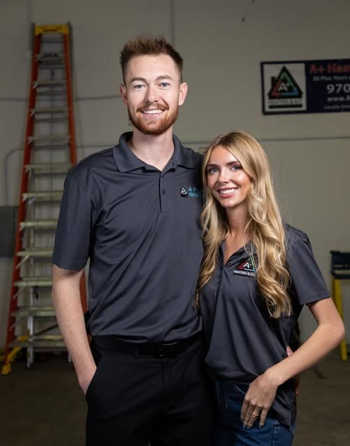 Zach Karre and partner – owners of A Plus Heating & AC
